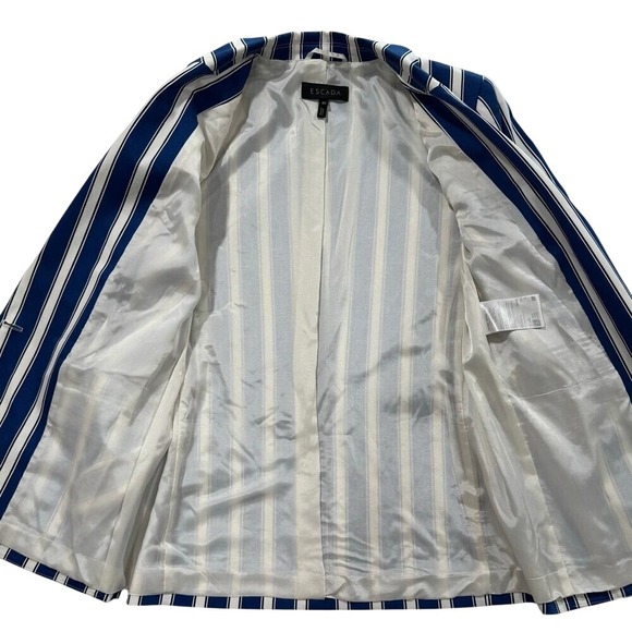 ESCADA Cabana Blazer Blue Stripe Women's Size 40 (US size 10) (087) - Picture 5 of 12